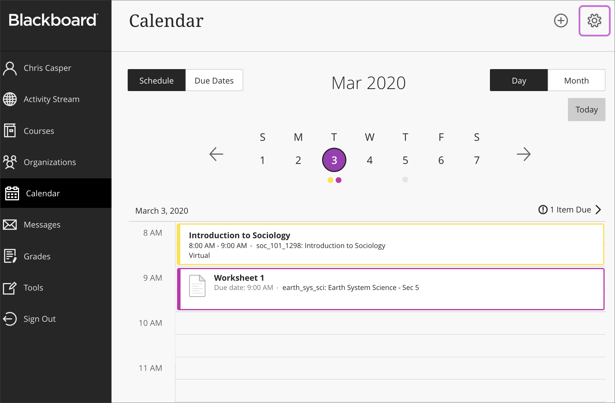 Using the Blackboard Ultra Calendar Teaching and Learning with