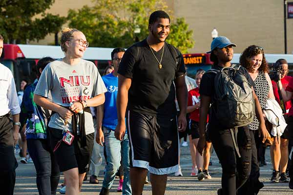 Students participate in NIU's Unity March